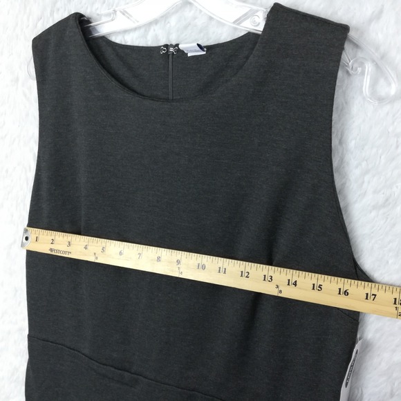 Old Navy Womens Dress Sheath Above‎ Knee Sleeveless Charcoal Gray Heather L New - Picture 3 of 10